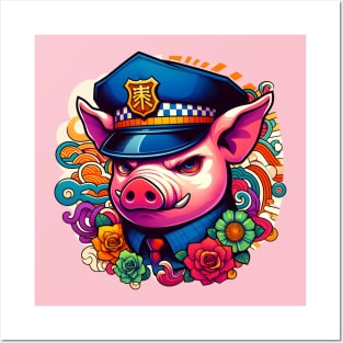 police pig Posters and Art